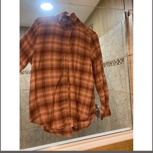 BROWN AND PINK AMERICAN EAGLE FLANNEL